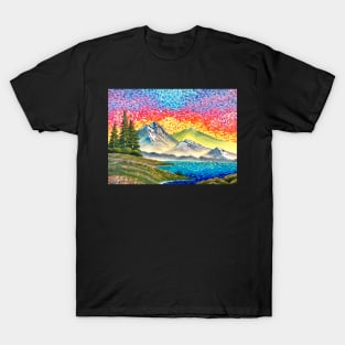 Dancing Splendor - Vibrant Rainbow Mountain T-Shirt